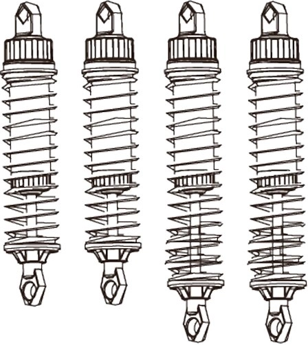 Amortiguadores Jamara para BL8 (2× cortos + 2× largos)