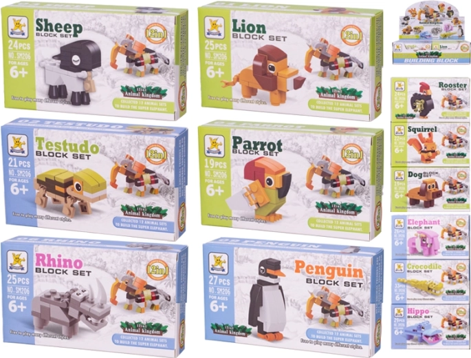 Kit de construcción de animalito (19–33 piezas)
