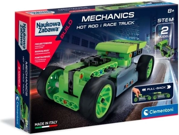 Kit de construcción Laboratorio de mecánica: hot rod y camión de carreras
