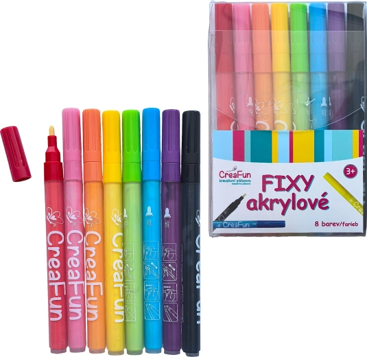 Rotuladores acrílicos CreaFun 8 colores