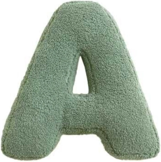 Mealini letra de felpa A verde - 1 unidad