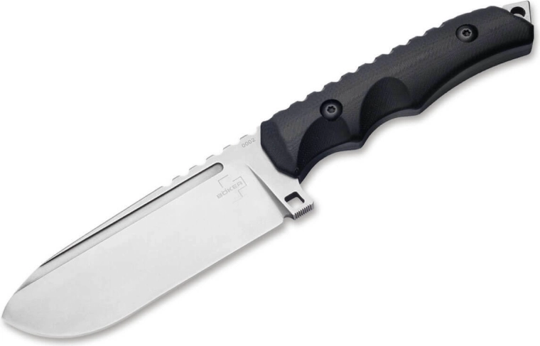 Cuchillo de exterior Böker Plus Hermod 2.0, D2, G10, funda Kydex