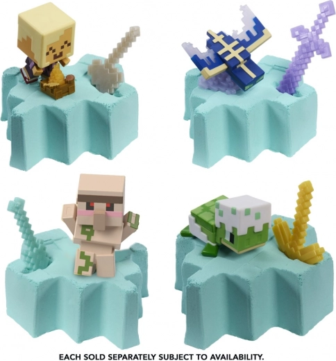 Minecraft mini figura con accesorio de minería y arena moldeable