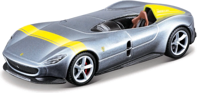 Maisto Speed Icons Ferrari Monza SP1 plateado-amarillo 1:64