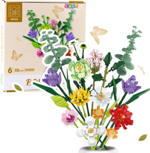 Set de construcción – ramo decorativo de flores, 836 piezas