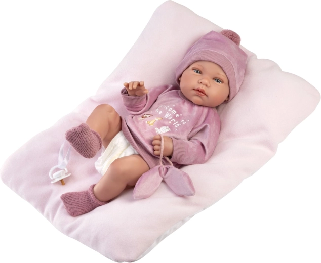 Llorens New Born niña – muñeca bebé realista 43 cm