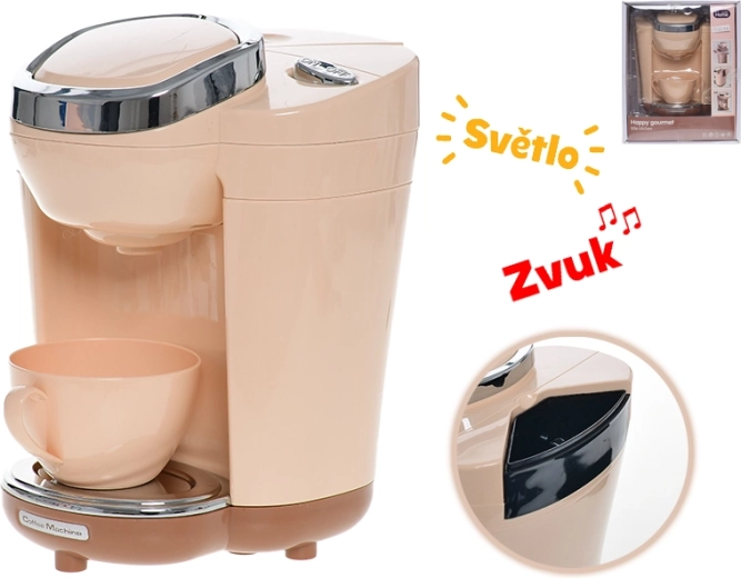 Cafetera infantil con luz y sonido a pilas 18,5 cm