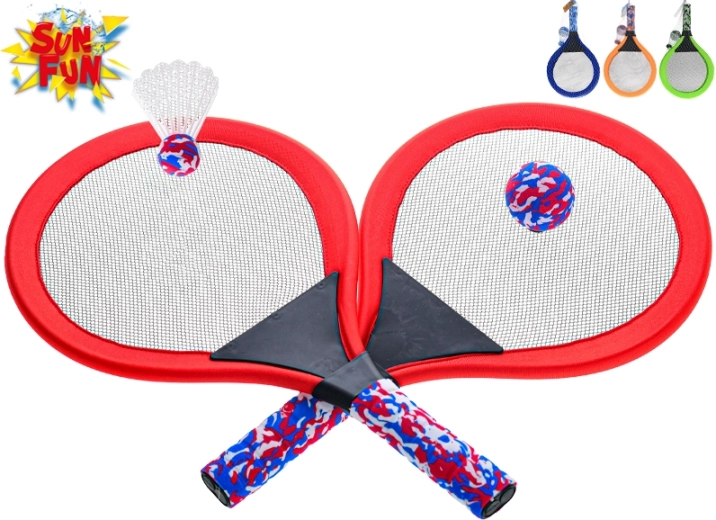 Sun Fun set infantil de raquetas para exterior – pelota y volante de bádminton