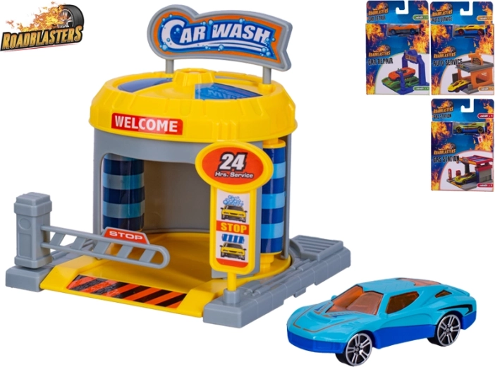 Taller Roadblasters con coche – set de juego para niños 1:64