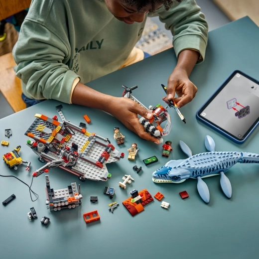 Construcción con soporte de la app LEGO Builder