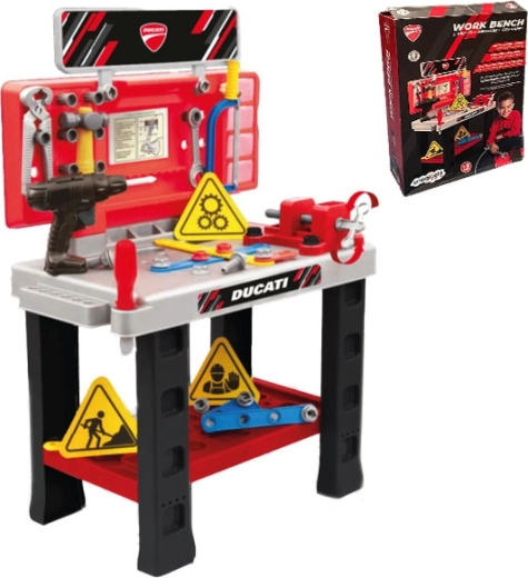 Mesa de trabajo infantil Ducati con herramientas, 30 uds.