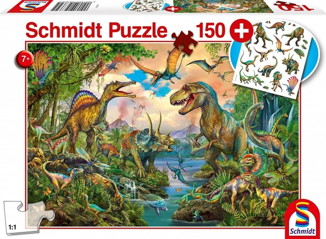 Puzzle dinosaurios 150 piezas + tatuajes SCHMIDT