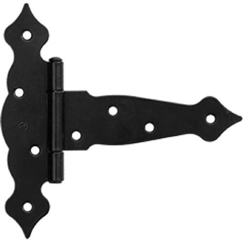 Bisagra triangular decorativa 150 × 45 × 185 mm, negra, acero 2,5 mm