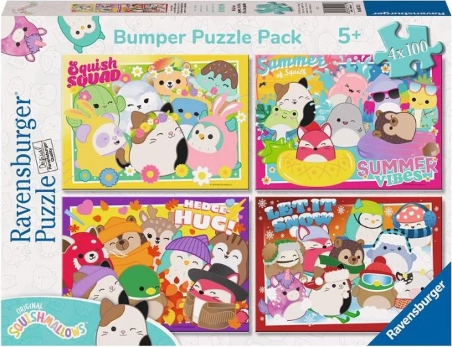Puzzle Ravensburger Squishmallows 4x100 piezas
