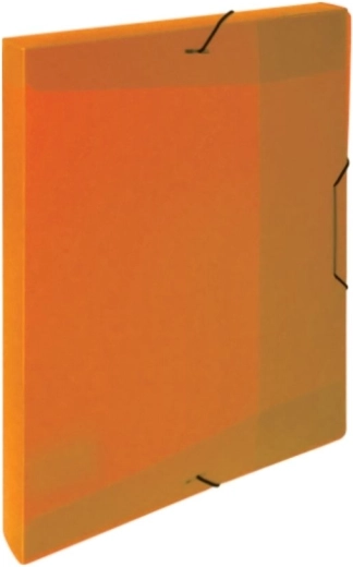 Caja con goma A5 Opaline naranja