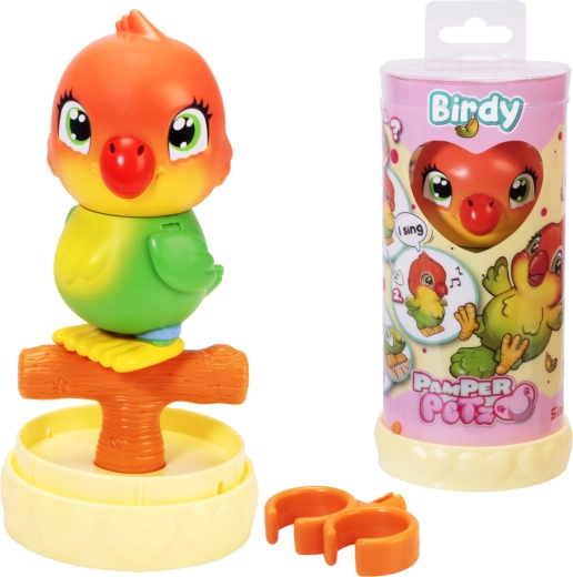 Pajarito interactivo PAMPER PETZ Birdy 13 cm con accesorio