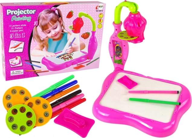 Proyector de dibujo en forma de flor con juego de accesorios