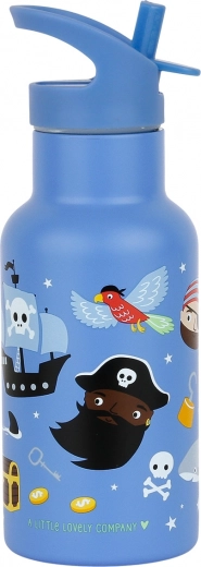 Botella de acero inoxidable para beber con motivo pirata 350 ml