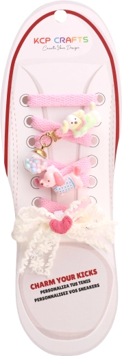 Set de adornos para cordones – cachorritos y lazo de encaje