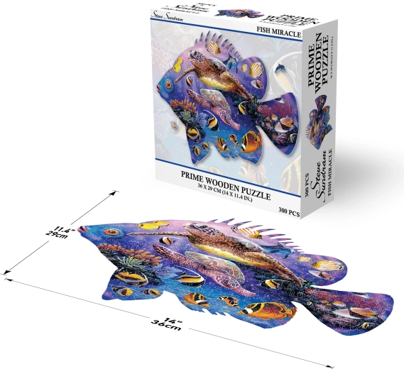 Prime 3D puzzle de madera 3D Milagro de peces 300 piezas
