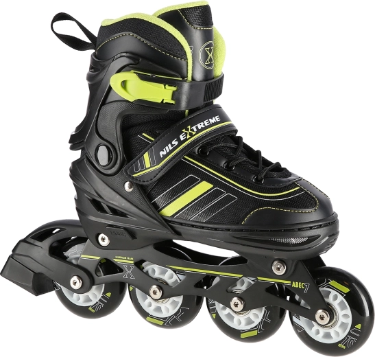 Patines 2 en 1 de ruedas y de hielo NILS Extreme – Negro-amarillo