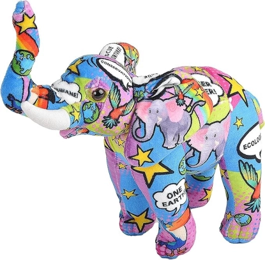 Elefante de peluche con mensaje para el planeta 30 cm