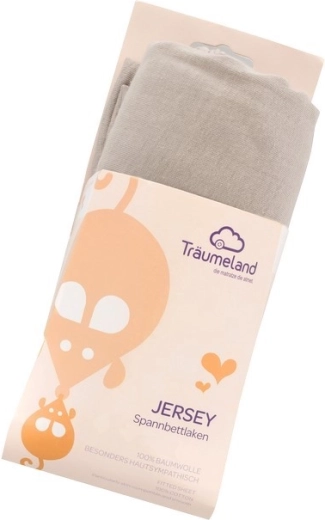Sábana bajera de jersey Träumeland UNI antracita
