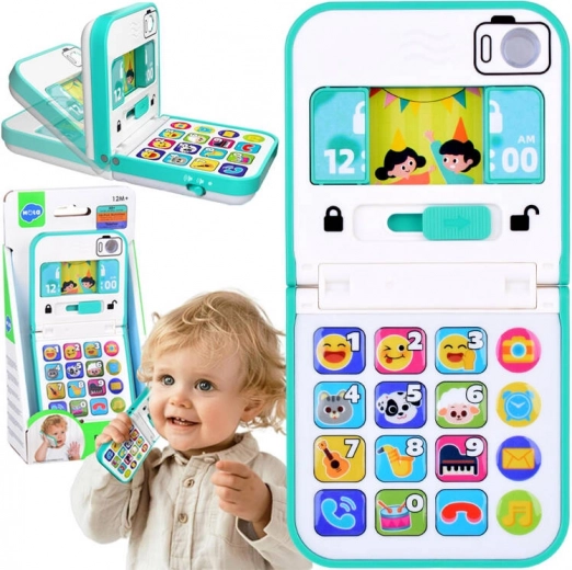 Teléfono infantil plegable interactivo musical