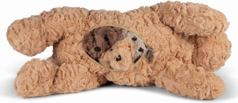 Cachorritos guardados de forma segura en la barriguita