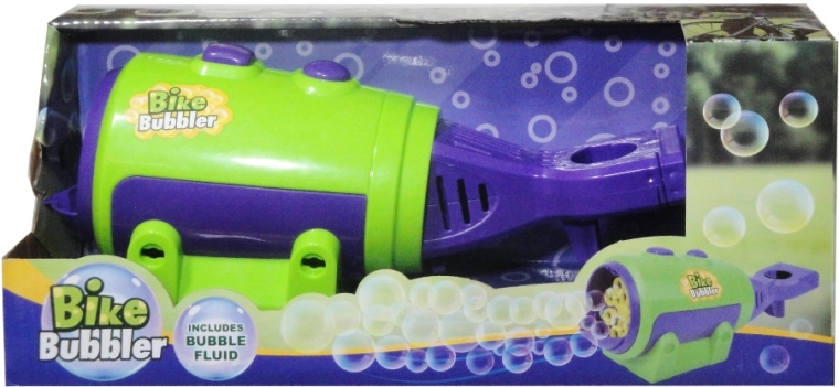 máquina de burbujas de jabón con diseño colorido
