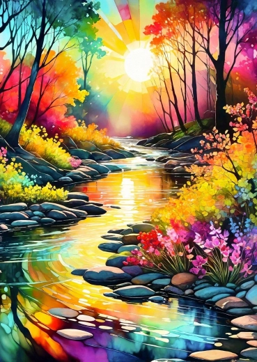 Puzzle Enjoy Arroyo primaveral 1000 piezas