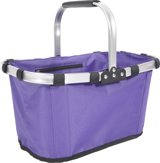 Cesta de la compra plegable ovalada 43 × 28 × 23 cm – morada