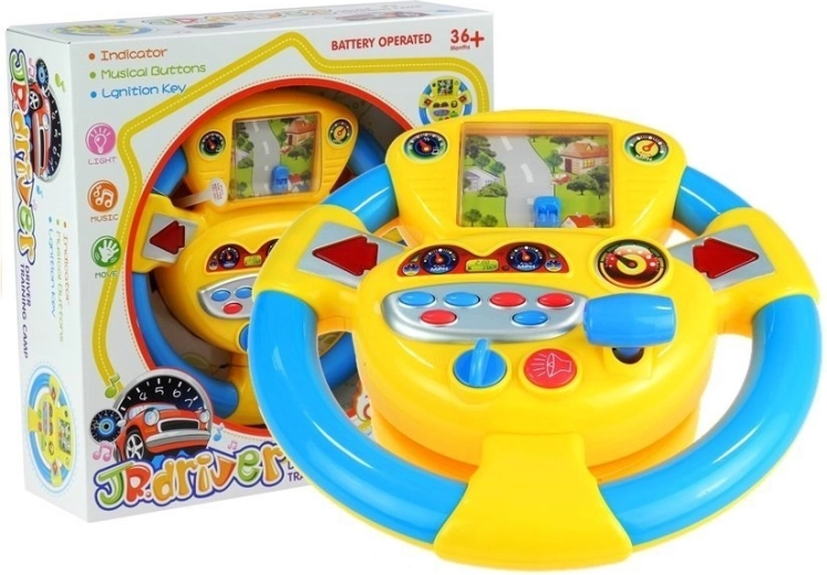 Volante infantil interactivo con sonidos y luces