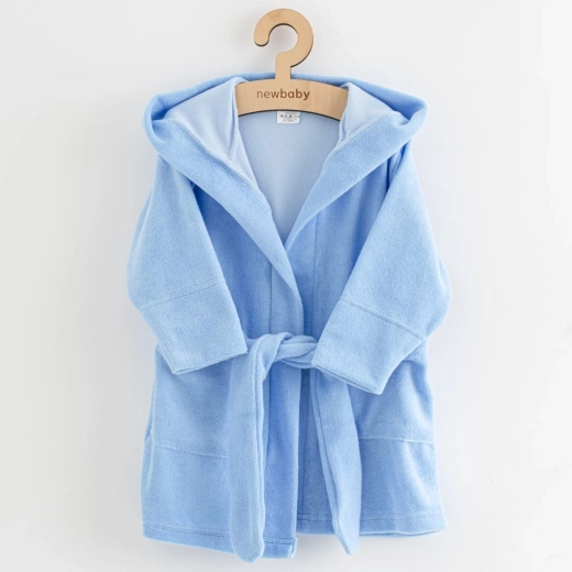 Albornoz infantil de rizo New Baby Comfortably azul 116/122