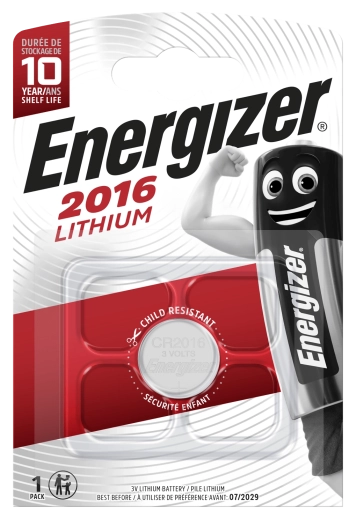 Pila de botón de litio ENERGIZER CR2016 3 V 100 mAh