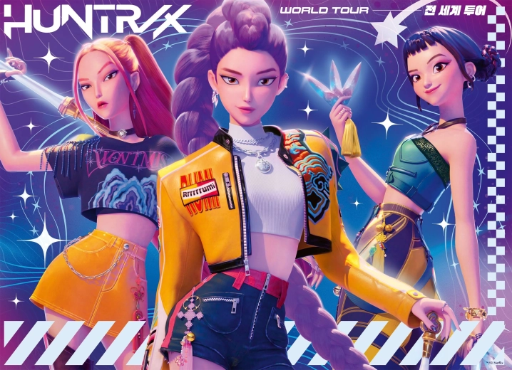Ravensburger K-pop: Cazadoras de demonios puzzle de 4 × 100 piezas