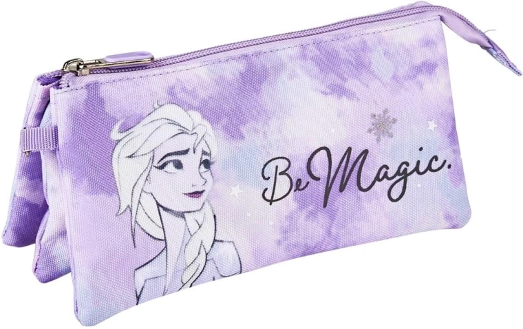 Estuche escolar Frozen de tres compartimentos - 1 pieza