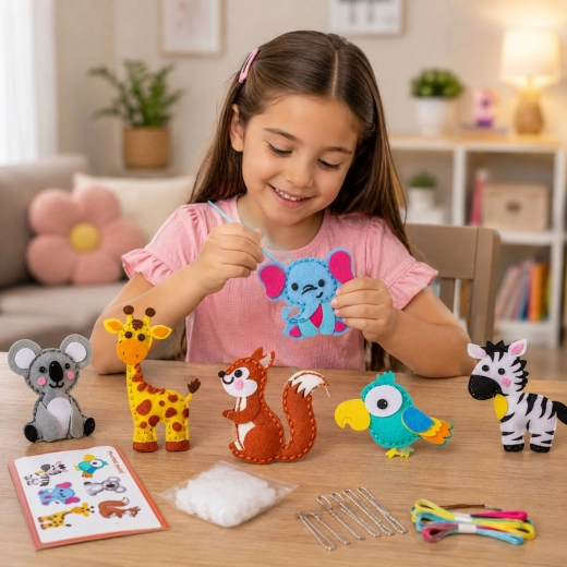 Creaciones terminadas como colgantes y mini juguetes