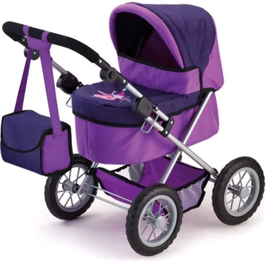Cochecito profundo morado para muñecas Bayer Trendy