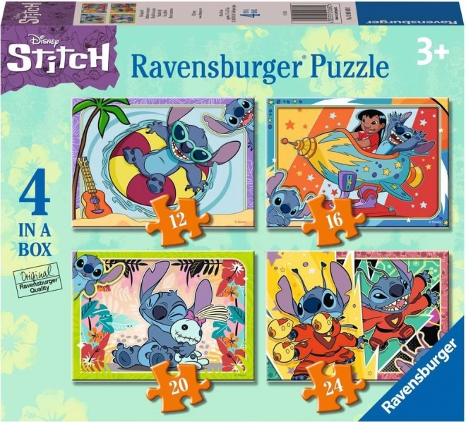 Puzle 4 en 1 Disney Stitch
