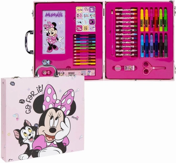 Maletín de dibujo de madera Minnie – 42 piezas