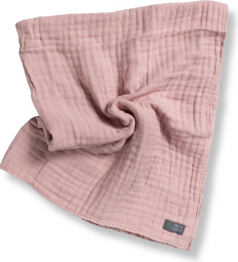 Vinter & Bloom manta de muselina orgánica en capas silver rose