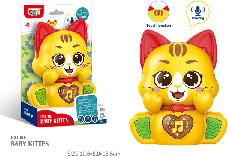 Gatita parlante con efectos de luz y sonido 12 cm
