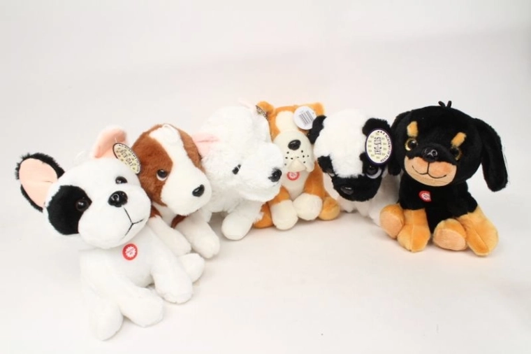 Perrito de peluche con sonido, 20 cm