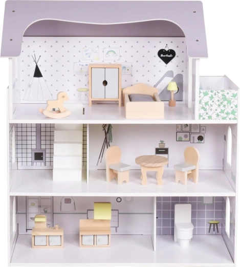 10 piezas de muebles de madera en el paquete