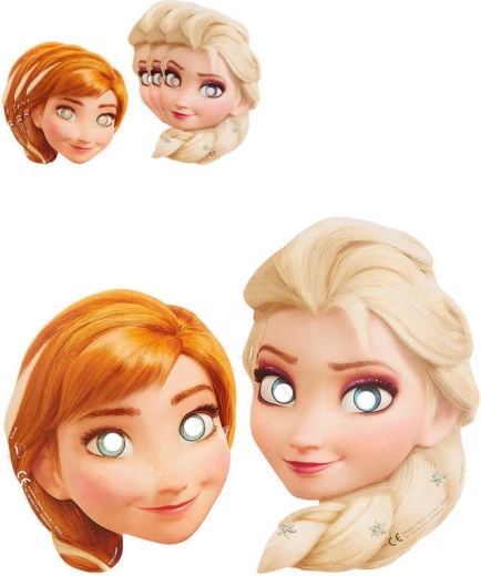Máscara de papel de carnaval Frozen – set de 6 uds.