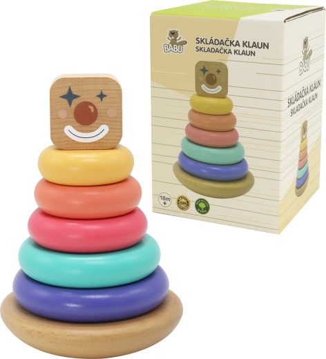 Pirámide apilable de madera de carnaval Babu