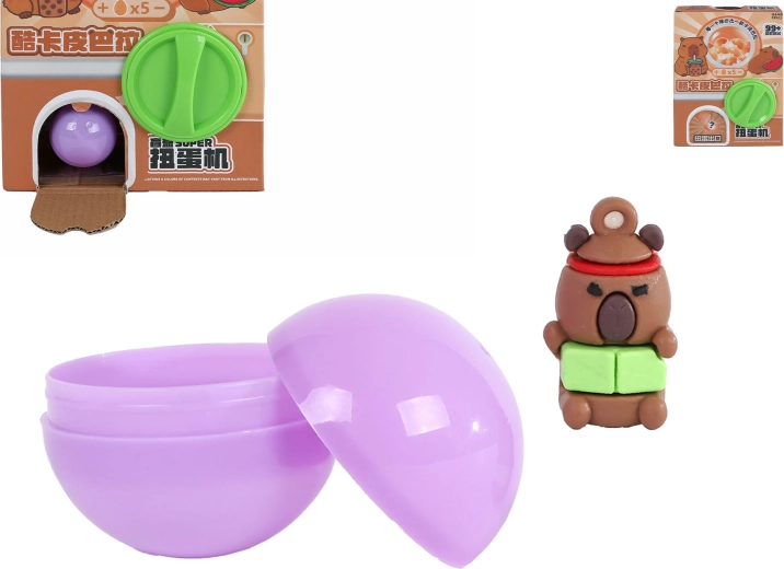 Figuras de goma de capibara en cajita (6 uds.)