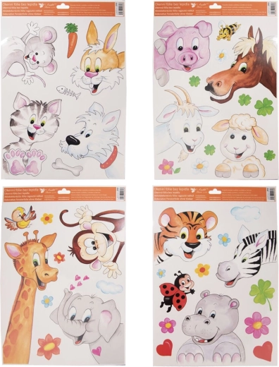 Lámina para ventana Animales para niños 30 × 42 cm