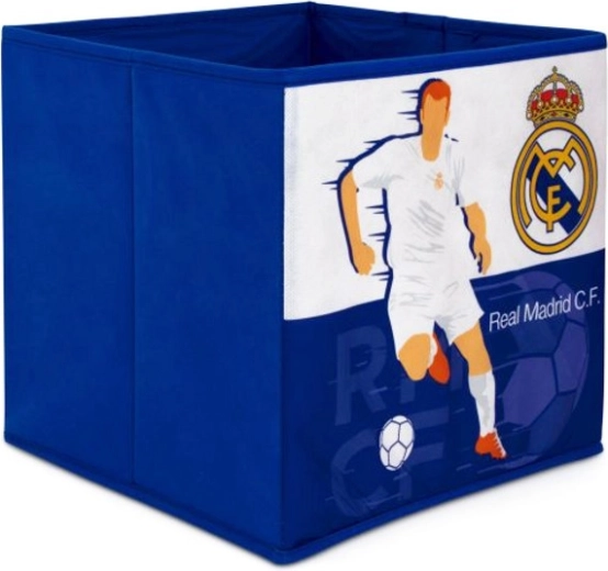 Caja de almacenamiento plegable y organizador del Real Madrid de 31 × 31 × 31 cm